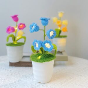 Handmade wool flowers